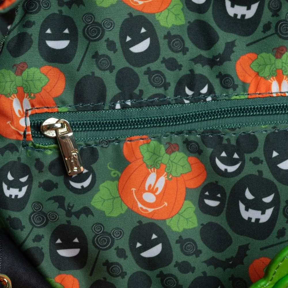 Loungefly Disney Glow in the Dark Pumpkin Minnie Mouse Mini Backpack - Picture 4 of 5